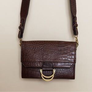 Real leather Zara cross body bag